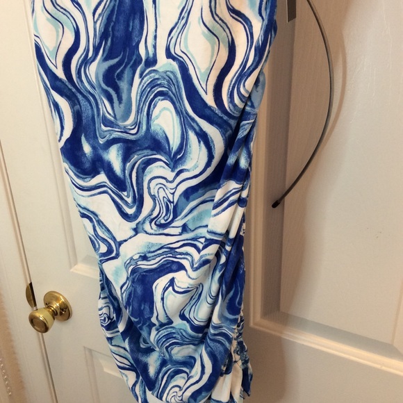 đź’™Side Ruched Colorful Midi Dressđź’™Size XLđź’™ - Picture 3 of 6